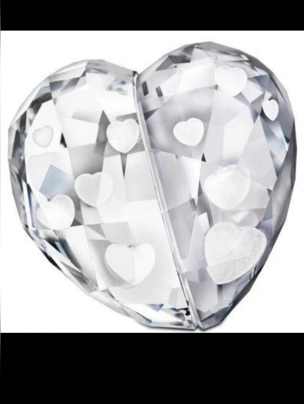 Swarovski Hearts medium silver shade NIB retired